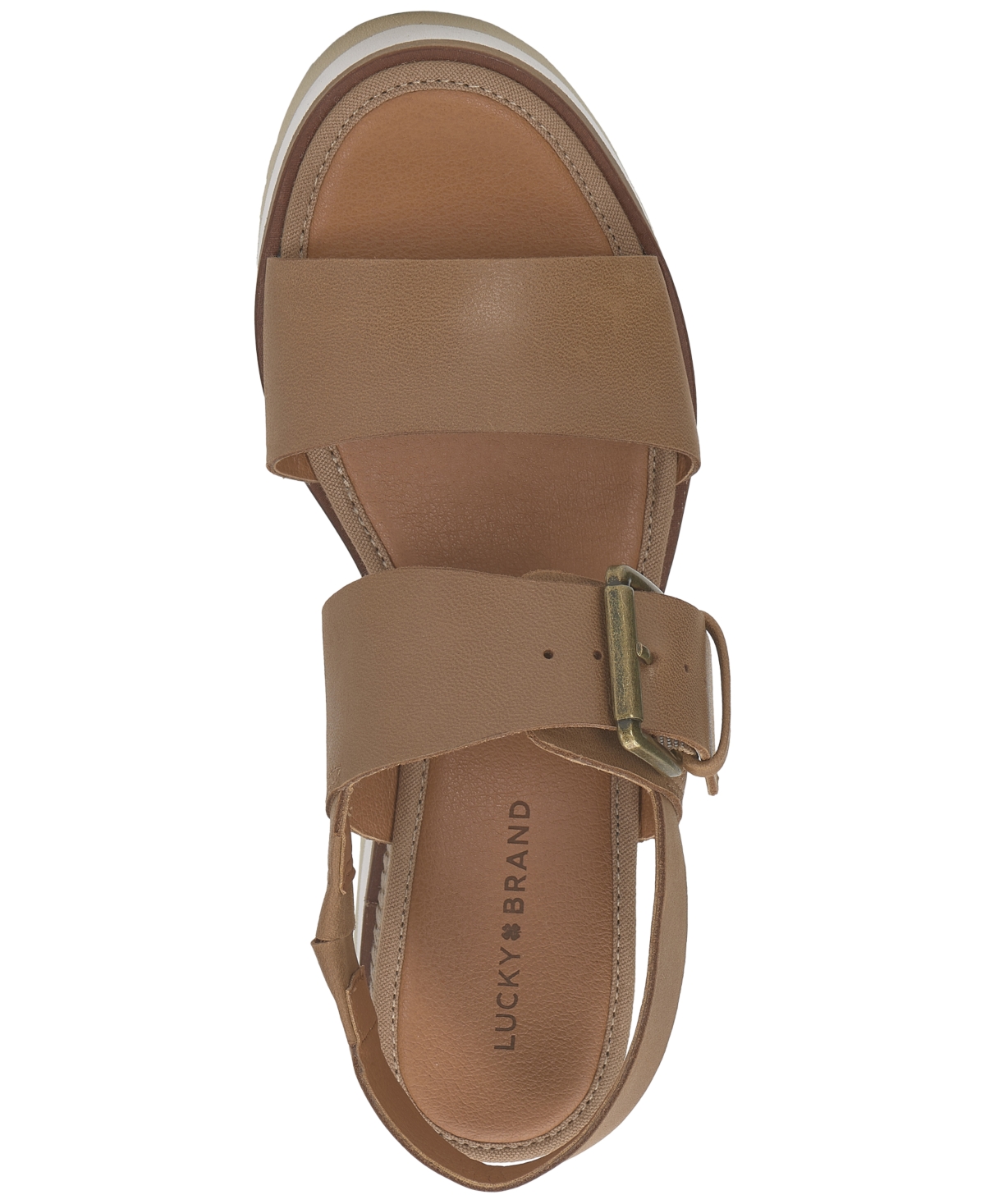 LUCKY BRAND WOMEN'S TUROMA DOUBLE BAND FLATFORM SANDALS 