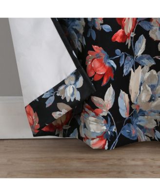 Irma Vintage Like Floral Blackout Grommet Curtain Panel