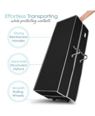 Premium Holiday Gift Wrapping Paper & Accessories Storage Organizer Box - X-Large with Wheels & 2 removable Storage Bins