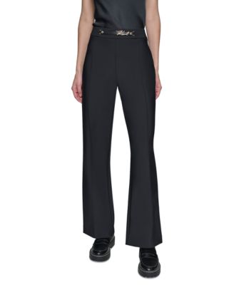 KARL LAGERFELD PARIS - Women's Hardware-Logo Pants