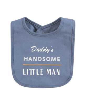 Boys 5Pk of Soft Interlock Baby Bibs