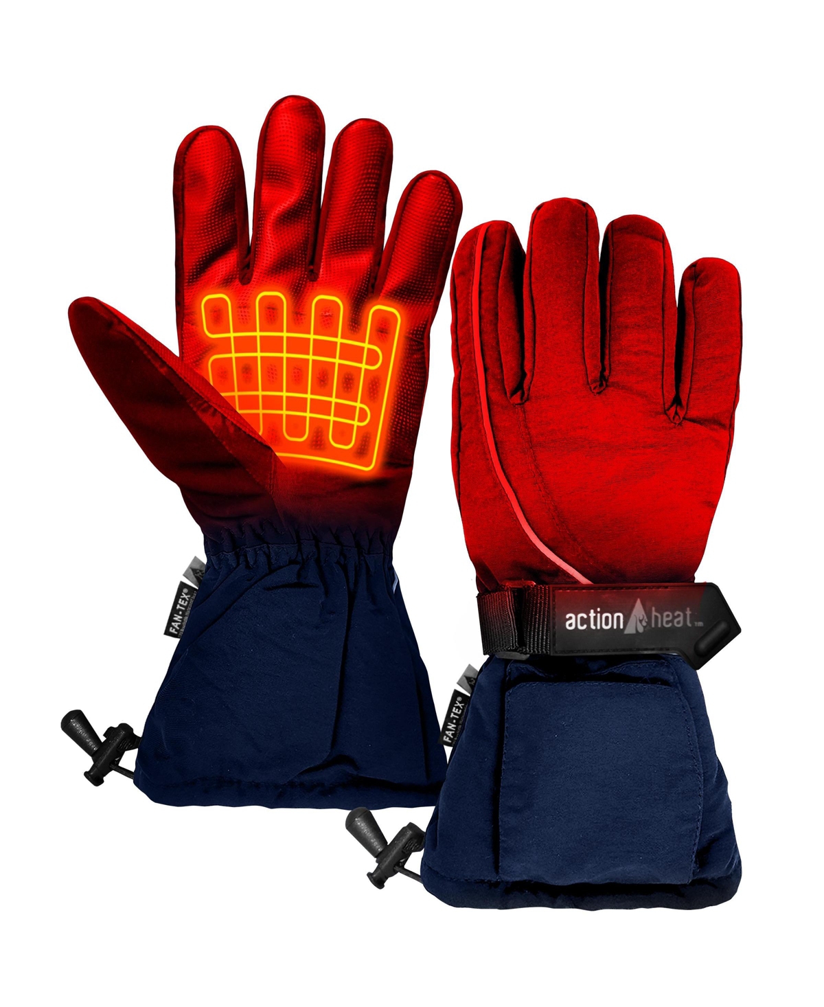 Aa Battery Heated Snow Gloves - Women's - Navy - One Size - Navy