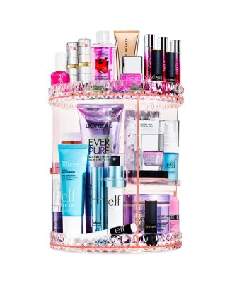 360 Rotating Makeup Organizer - Spinning cosmetics organizer, Adjustable Shelves for Make Up, Perfume & more