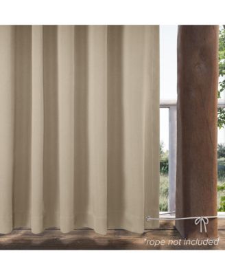 Outdoor Cabana Solid UV Protected Privacy Tab Top Curtain Panel