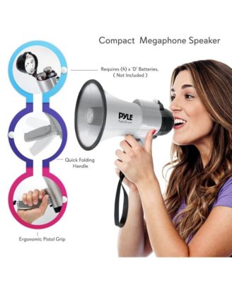 30-Watt Portable Megaphone with Siren, Adjustable Volume, Lightweight, Battery Operated