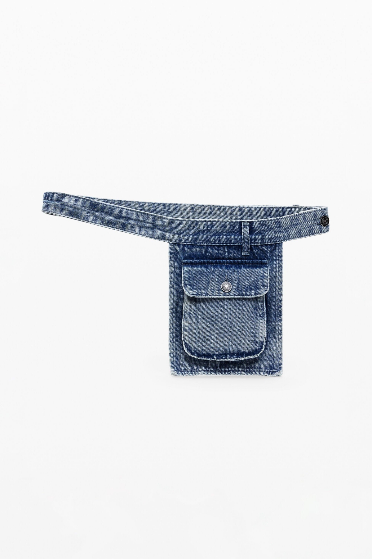 Women's Denim pocket belt - Light blue
