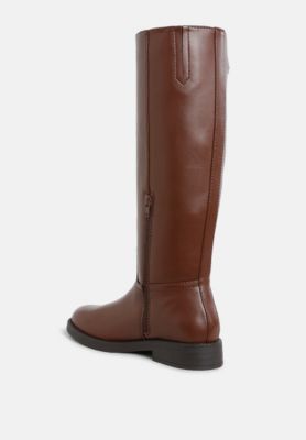 Womens Kiang Metal Chain Link Detail Calf Boots