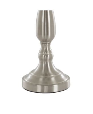 25.5" Brushed Steel Table Lamp Set