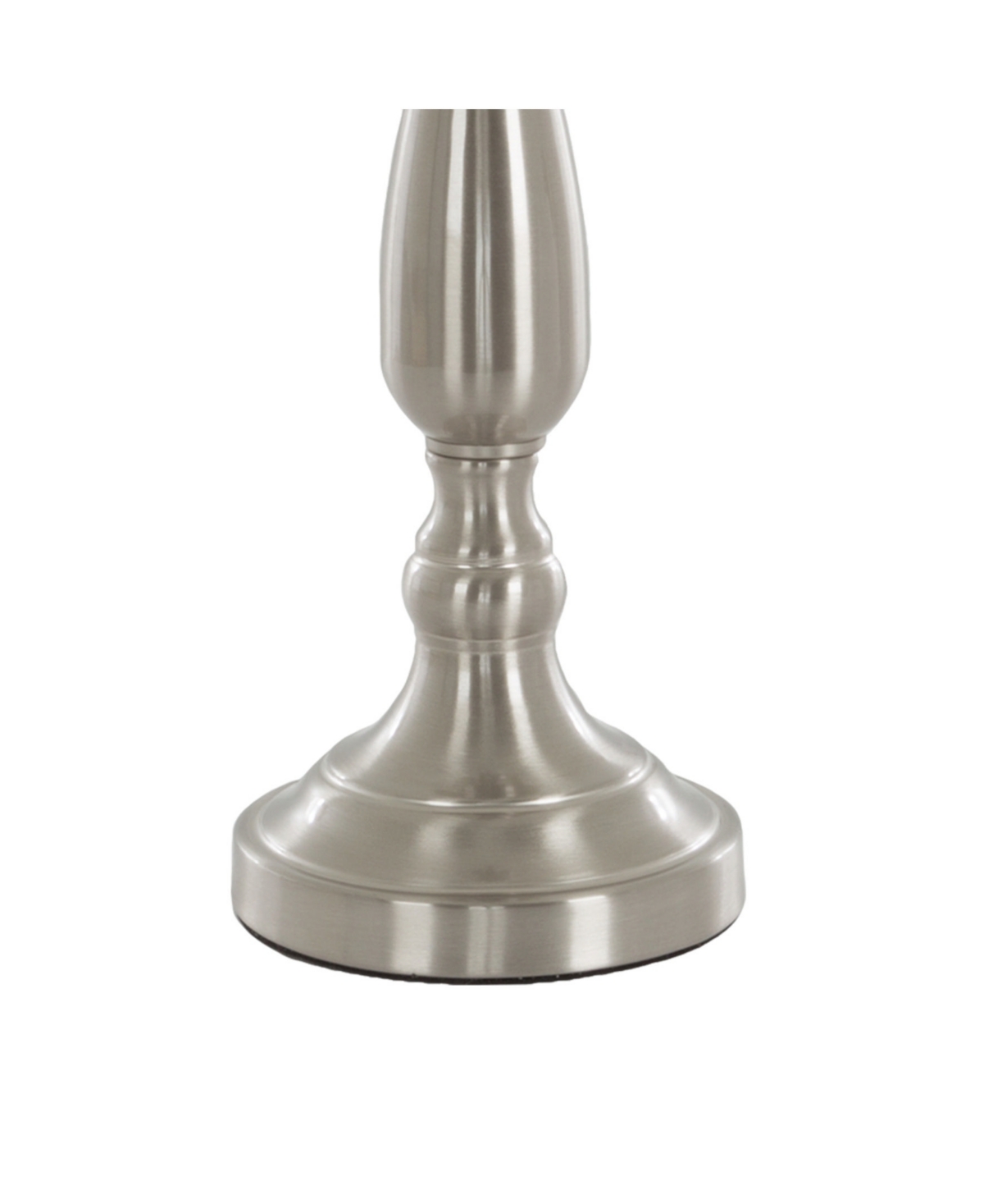 LAVISH HOME 25.5" BRUSHED STEEL TABLE LAMP SET 