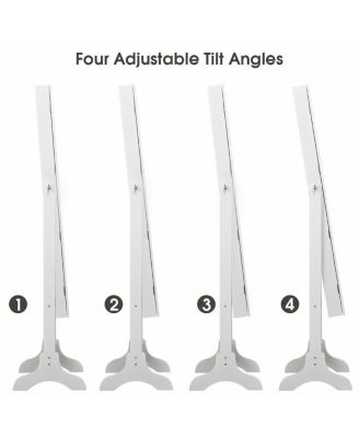 14 LED Jewelry Armoire Cabinet with Full Length Mirror and 4 Tilting Angles