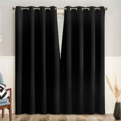 Brandon Magnetic Closure Room Darkening Grommet Curtain Panel Pair