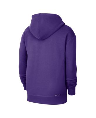 Men's Purple Los Angeles Lakers Courtside Standard Issue Premium Performance Pullover Hoodie