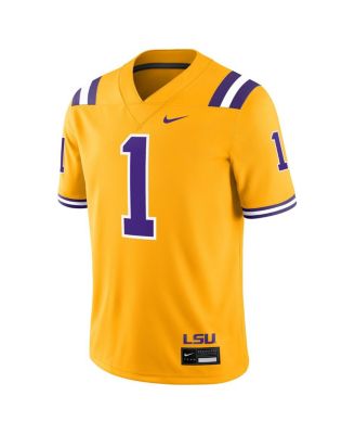 Men's 1 Gold LSU Tigers Alternate Game Jersey