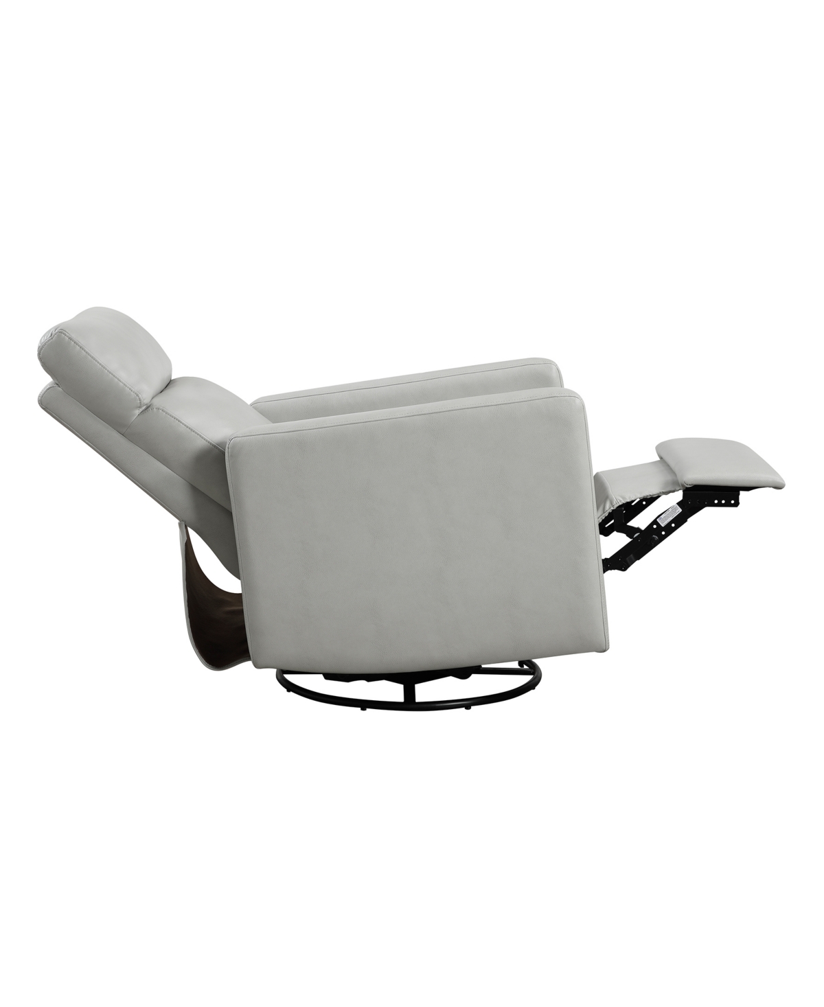 Homelegance 30" White Label Avenue Swivel Glider Reclining Chair In Smoke