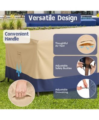 Patio Furniture Cover with Padded Handle and Click-Close Straps-90 x 50 x 32 inches