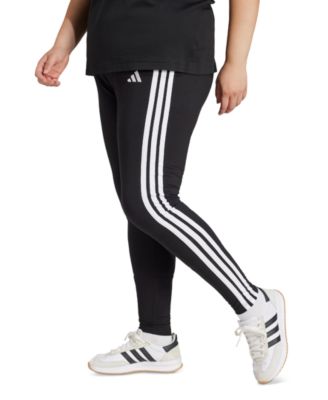 Plus Size Essentials 3-Stripes Cotton Leggings