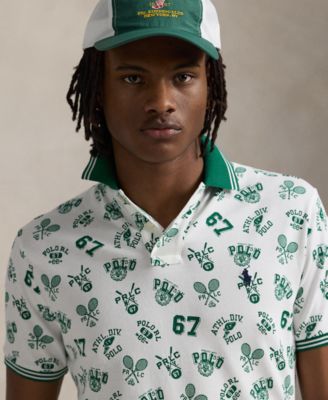 Men's Classic-Fit Print Mesh Polo Shirt