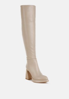 Womens Nenana Faux Leather Knee-High Boots