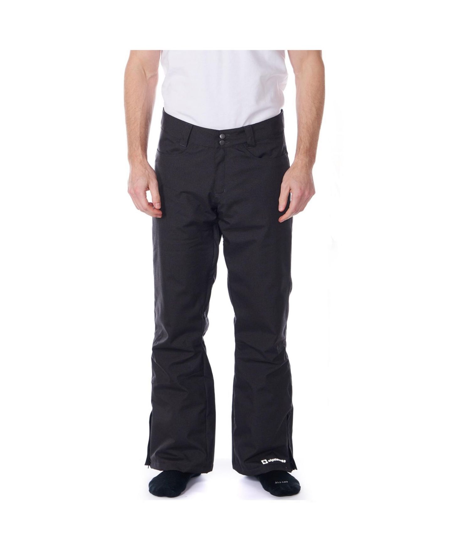 Мужские брюки Alpine Swiss Waterproof Ski Snowboarding Pants Insulated Winter Snow Pants, цвет: Чёрный — фото 6