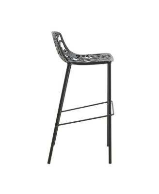Aluminum Bar Stool with Powder Coated Frame and Footrest