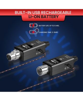 Multifunctional UHF Wireless Adapter for Dynamic Microphones - 48k UHF Digital, USB Rechargeable, Up to 90ft Range