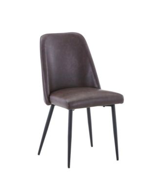 Maddox Mid-Century Modern Faux Leather Upholstered Dining Chair (Set of 2)