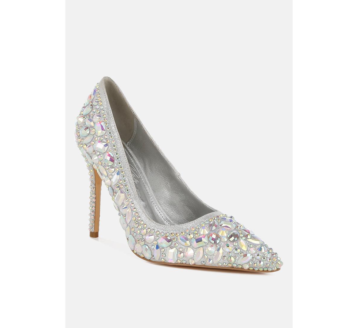 London Rag Iceout Diamante & Rhinestone Embellishments Pumps