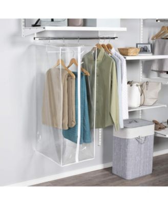 Garment Bag - Hanging Closet Organizer 42" - Zippered Cover with Rod