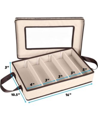 Flatware Storage Case for cutlery - Holds a 12 Serving Set in 5 compartments