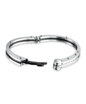 Biker Handcuff Bracelet Stainless Steel 8 Inch Clasp