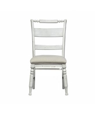 Slat Back Side Chair (RTA)-Set of 2 Traditional White