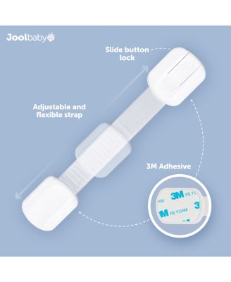 Toddler Multi-Use Safety Strap for Cabinets, Fridges, Drawers, Damage-Free Adhesives Safety Set - 8 Pack