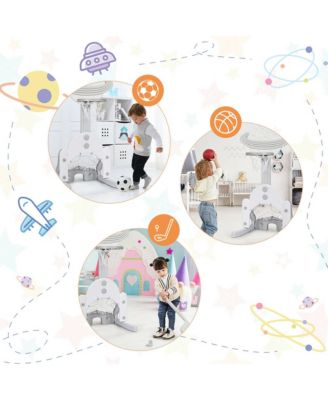 3 in 1 Kids Basketball Hoop Set Adjustable Sports Activity Center w/ Balls