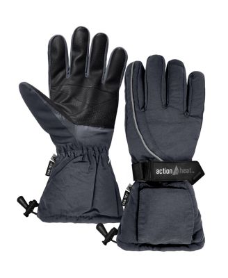 Men's AA Battery Heated Snow Gloves Navy - One Size