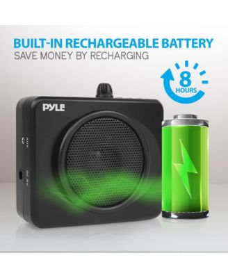 Compact Portable PA System with Headset Microphone, MP3 USB Playback, Rechargeable Battery