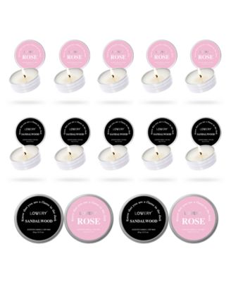 Lovery - 10-Pc. Mini Sandalwood & Rose Soy Wax Travel Candles Gift Set