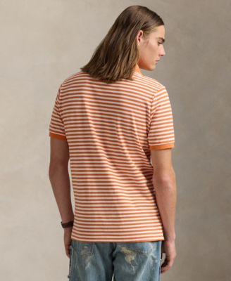 Men's Classic-Fit Striped Mesh Polo Shirt