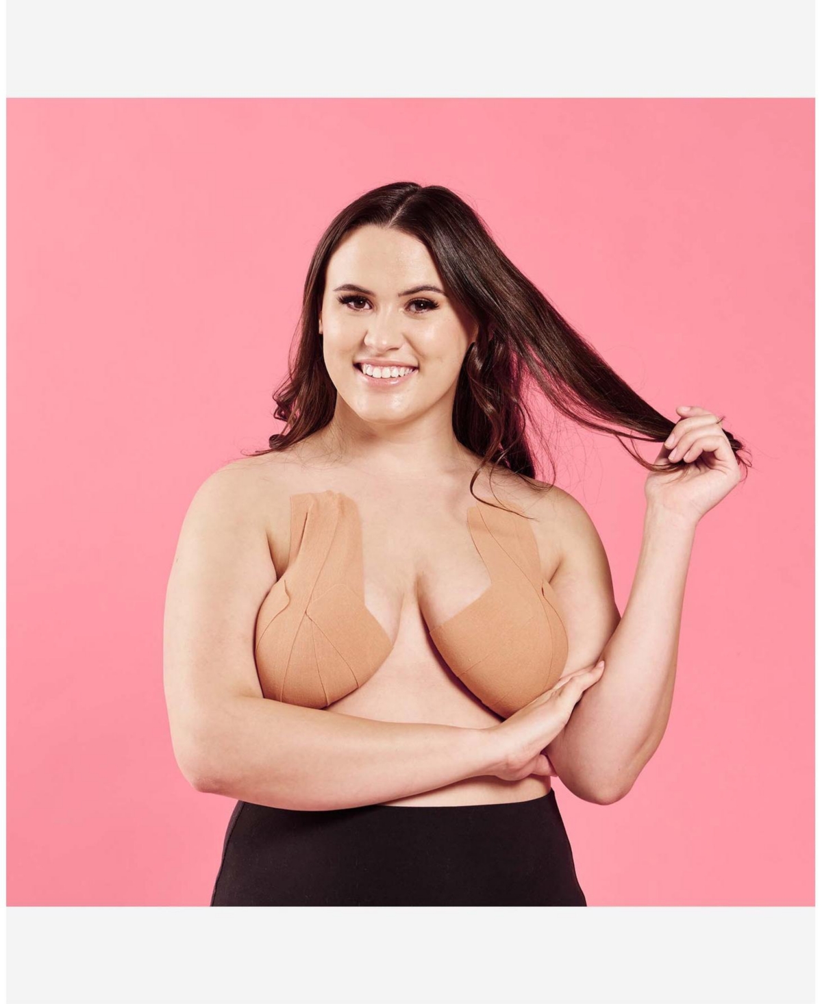 Risque Women's Breast Tape - Waterproof Sweat-Proof Boob Tape to help Contour and Lift -- Beige/khaki