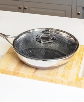 DiamondClad 12" Hybrid Nonstick Stainless Steel Wok with Lid