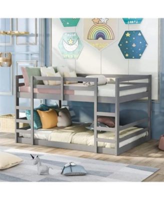 Modern Low Profile Bunk Bed for Space-Saving and Contemporary Kids' Room Decor