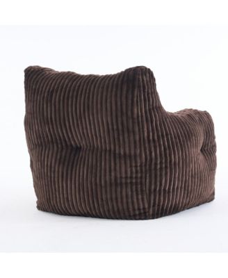 Soft Corduroy Bean Bag Chair with Memory Foam Filling for Living Room