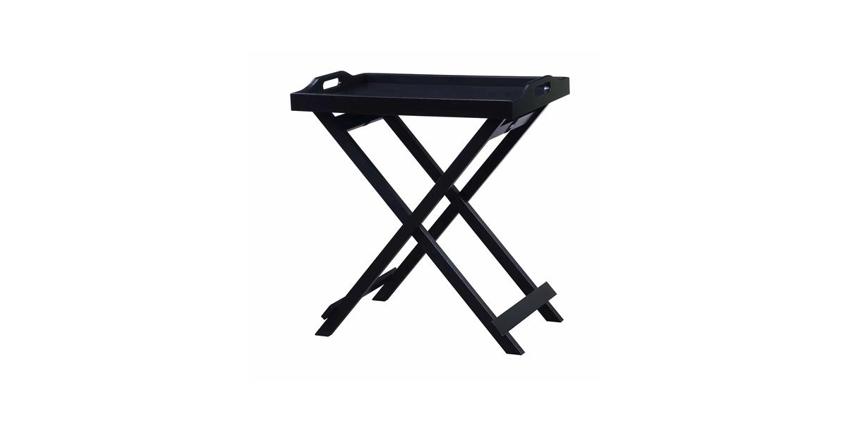 Slickblue Folding Tv Tray Bedside Table for Convenient Snacking and Portable Home Use - Black