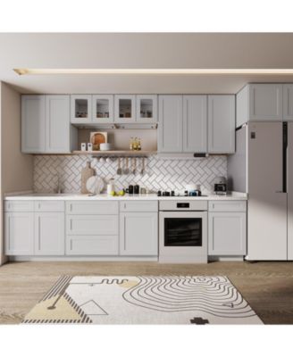 Kitchen Sink Base Cabinet, Unassembled Cabinet with Adjustable Shelves without Top