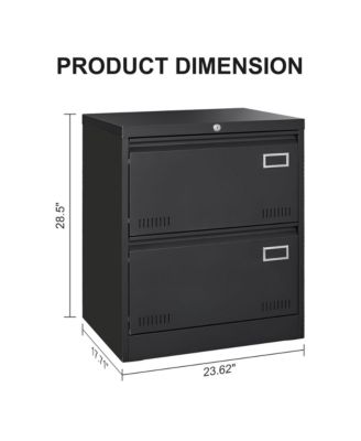 Filing Cabinet Lateral File Cabinet 2 Drawer with Lock Metal File Cabinets Three Drawer Office Cabinet for Legal/Letter/A4/F4