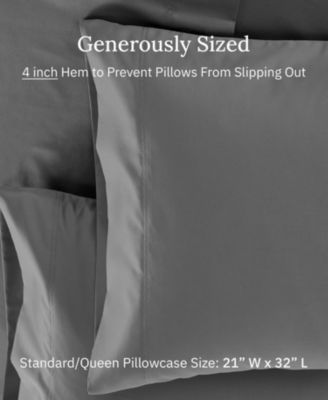 Crisp and Cool Standard/Queen Pillow Cases Set of 2 – Luxuriously Soft Hotel Quality 600 Thread Count, 100% Cotton Sateen,