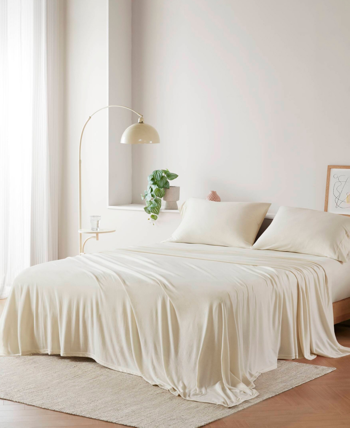 Intelligent Design Jersey-knit Cotton Blend 3-pc. Sheet Set, Twin Xl In Cream