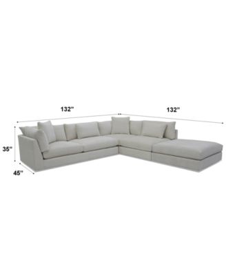 CLOSEOUT! Merten 3-Pc. Fabric Sectional Sofa, Exclusively at Macys
