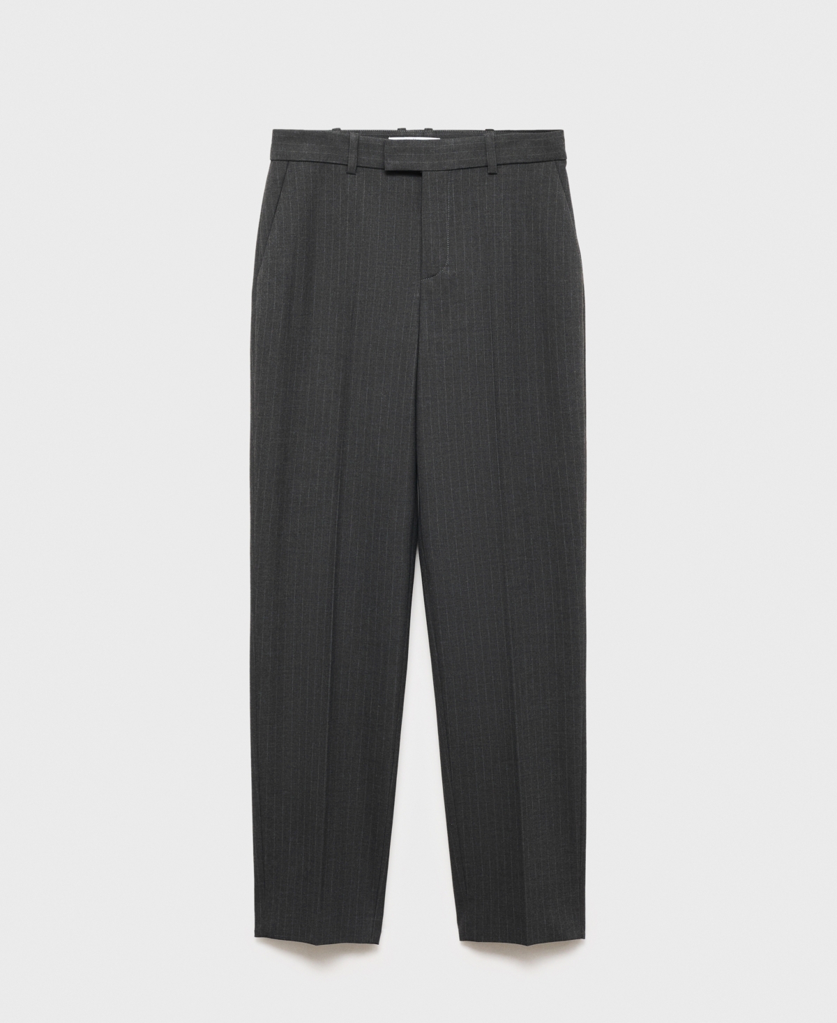 Mango Women's Pinstripe Suit Trousers In Dark Heather Gray