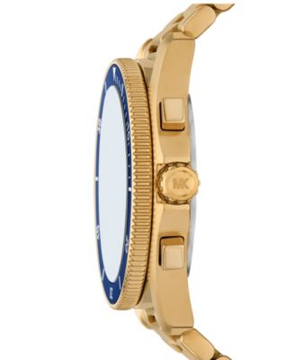 Men's Maritime Chronograph Gold-Tone Stainless Steel Watch, 45mm