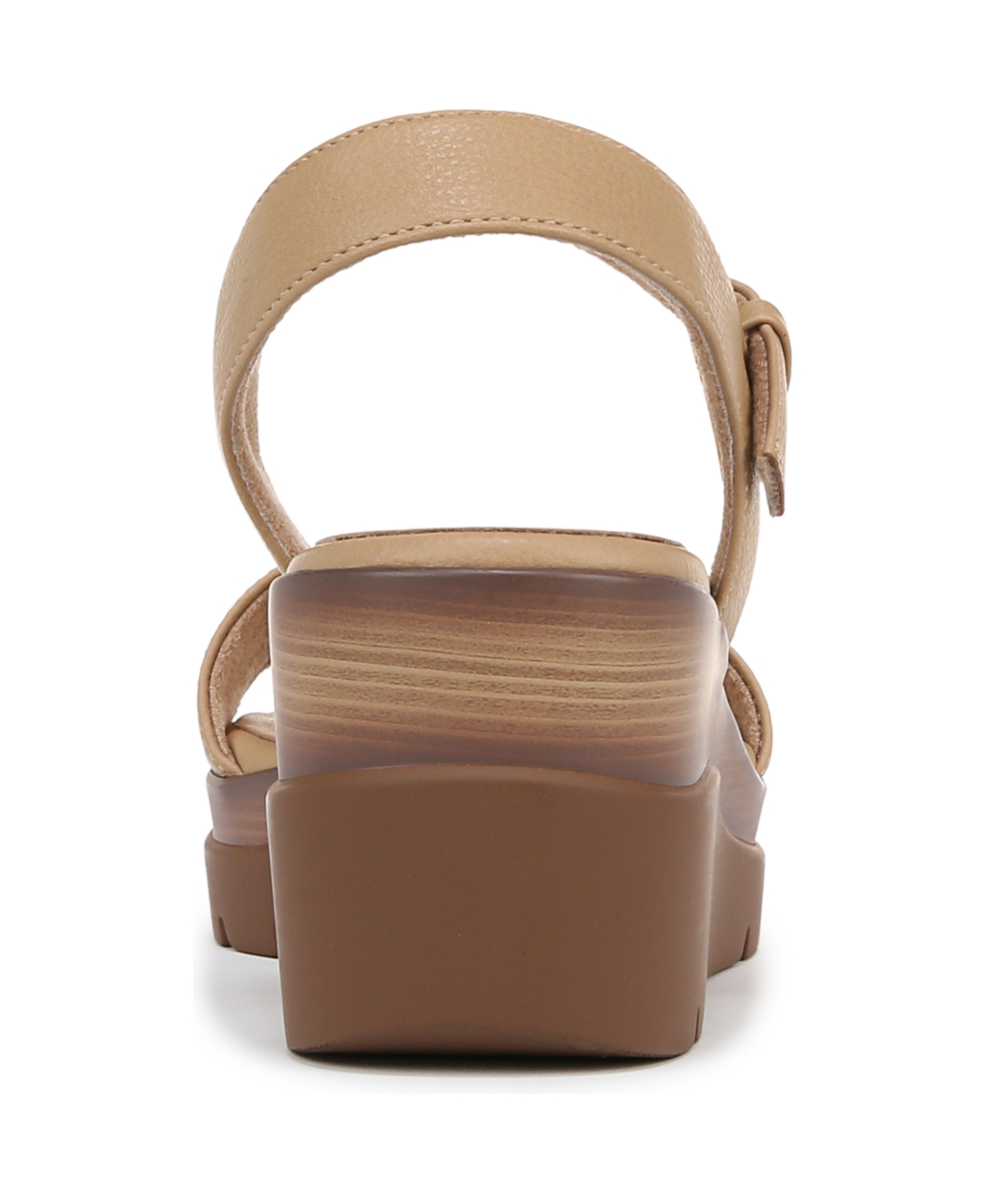 Shop Soul Naturalizer Women's Graciela Round Open Toe Wedge Sandals In Birch Tan Faux Leather